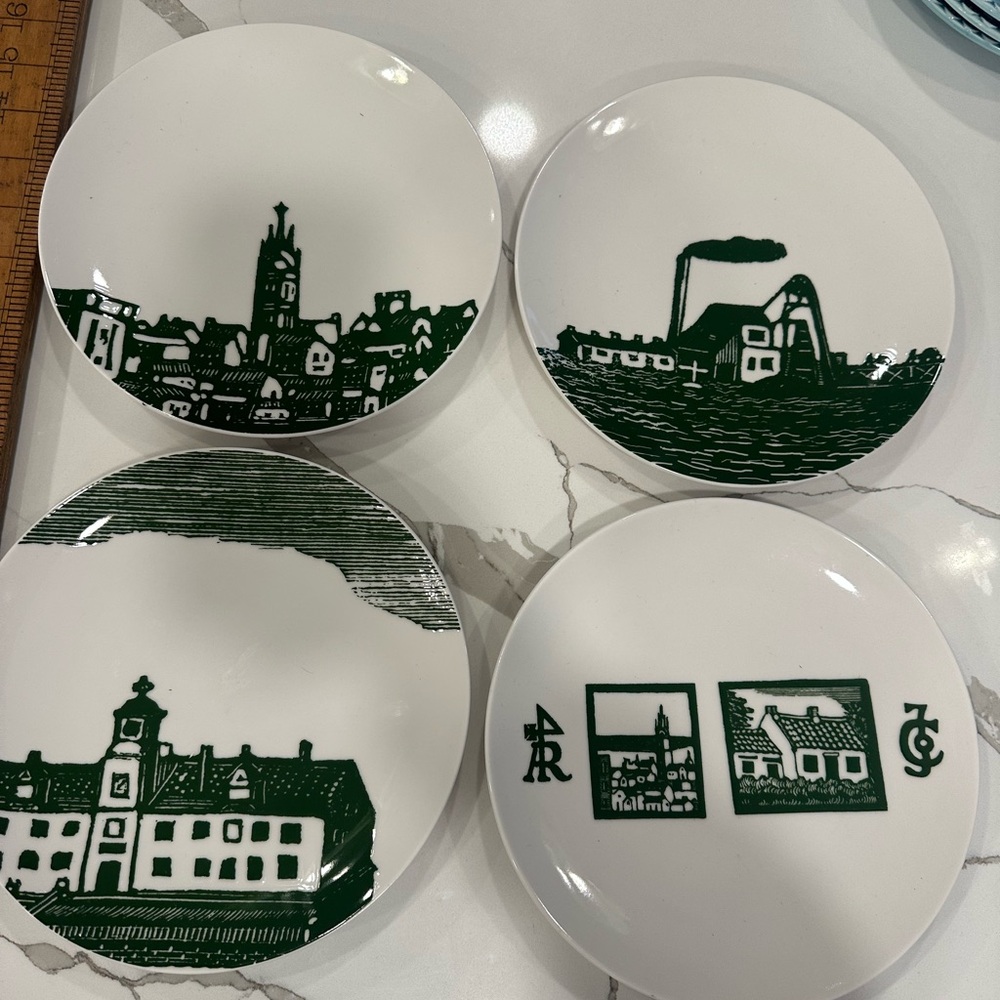 4 salad plates from The Clover Shop designed by Liz Pierce